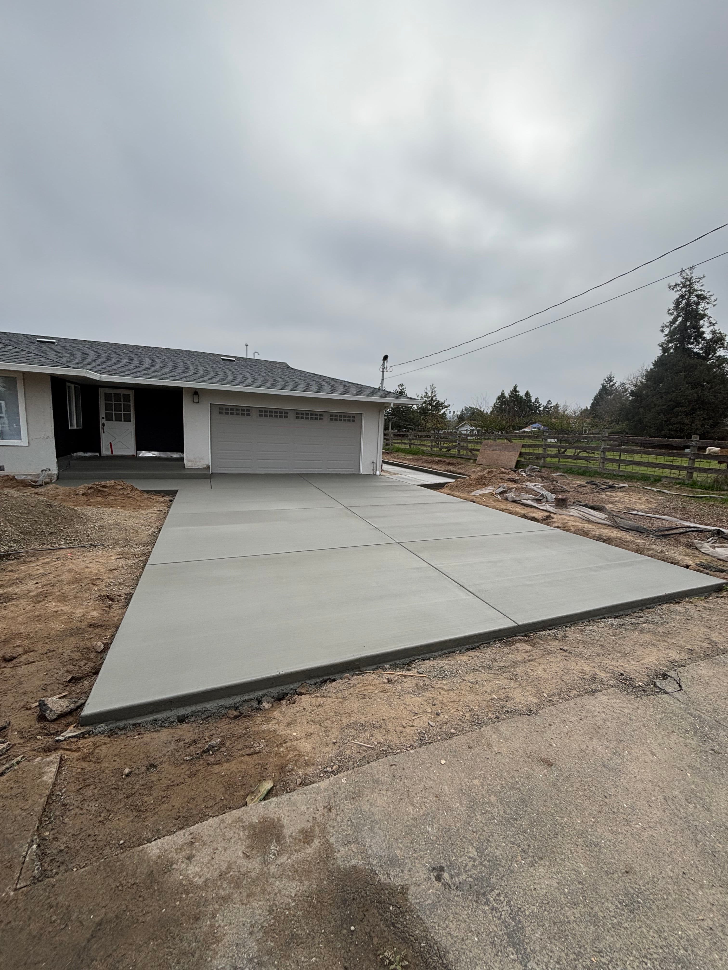New Driveway and Walkways Installation at Residential Home