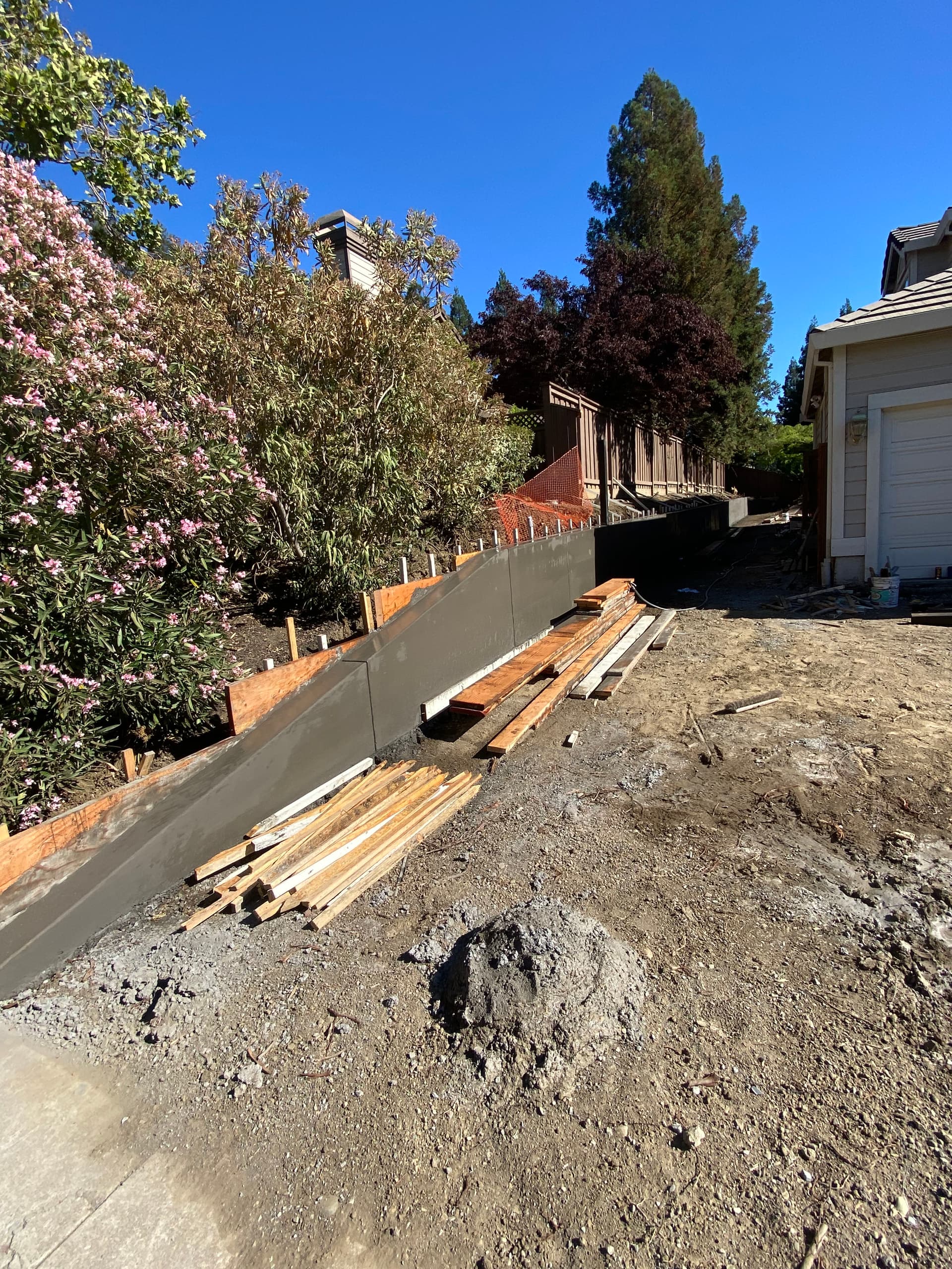 Custom Retaining Wall Project in Walnut Creek CA