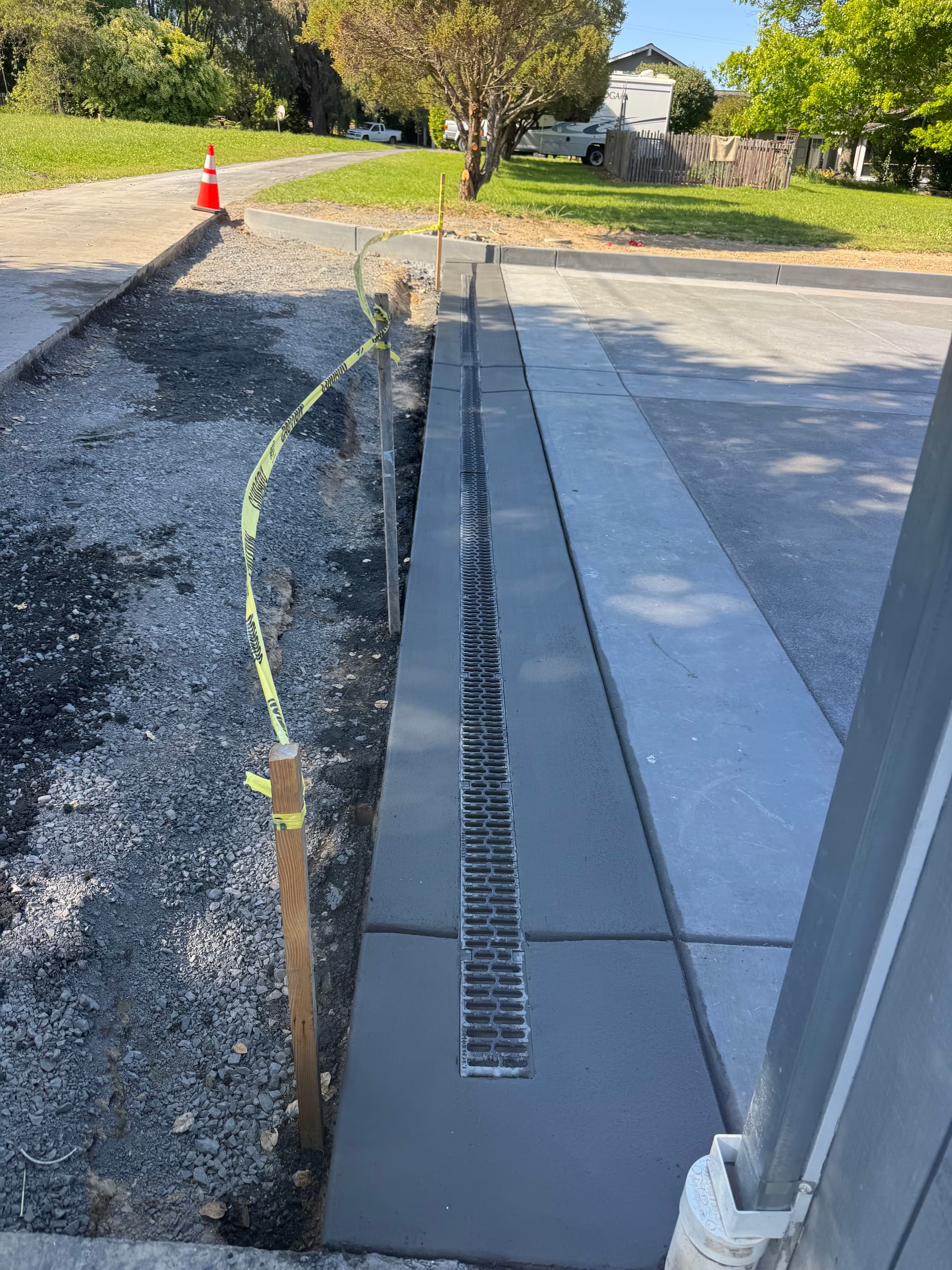 Channel Drain Install Keeps a Sebastopol Site Clean and Solid image