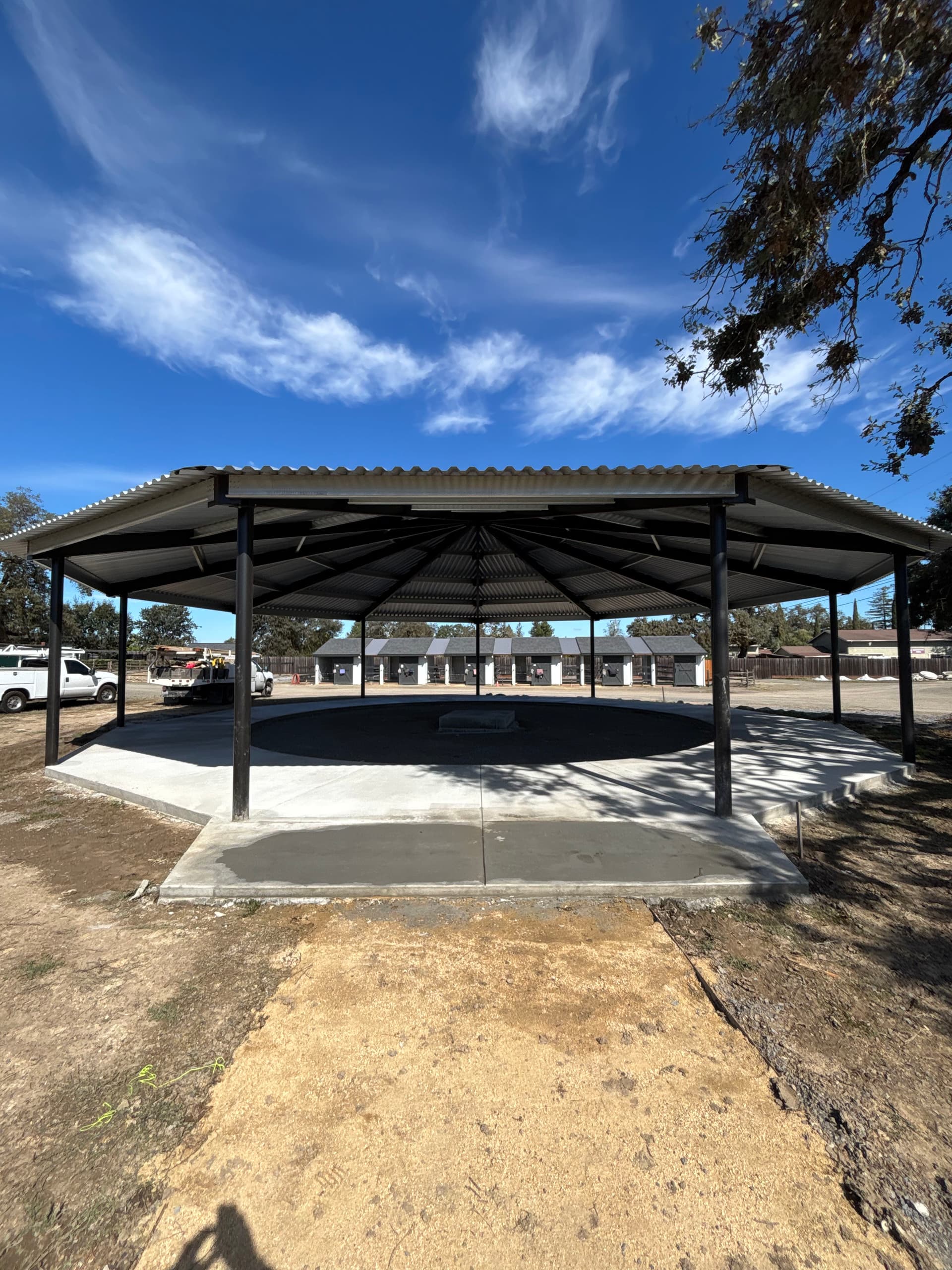 Slab Foundation Completed for New Structure in Open Space