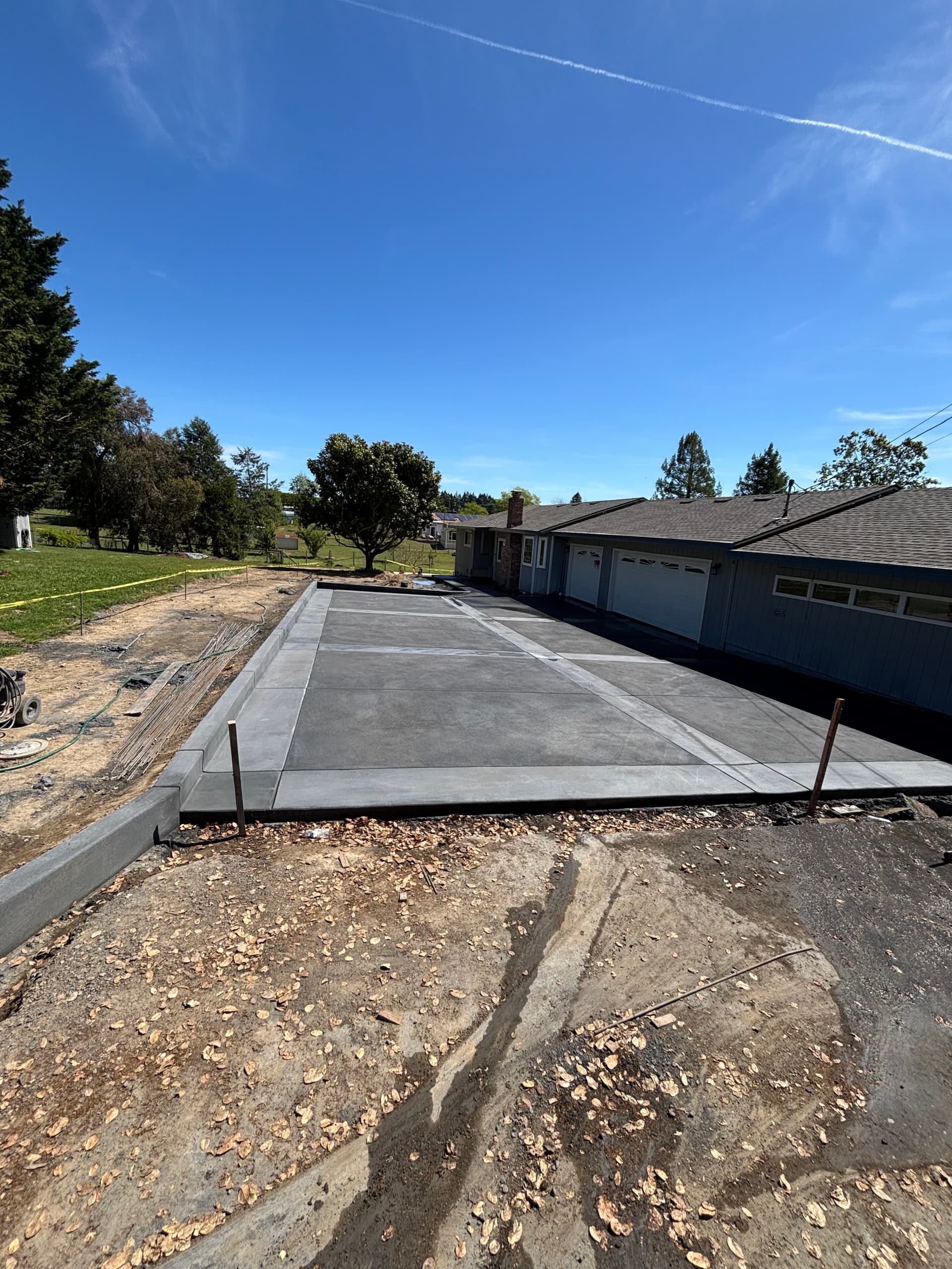 Gallery photos for Phase Two Done - Concrete Driveway Build in Sebastopol CA: Image #1